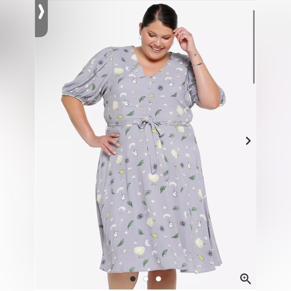 Her Universe Studio Ghibli My Neighbor Totoro Midi Dress 1X 14/16 Lilac Lined - Picture 1 of 15